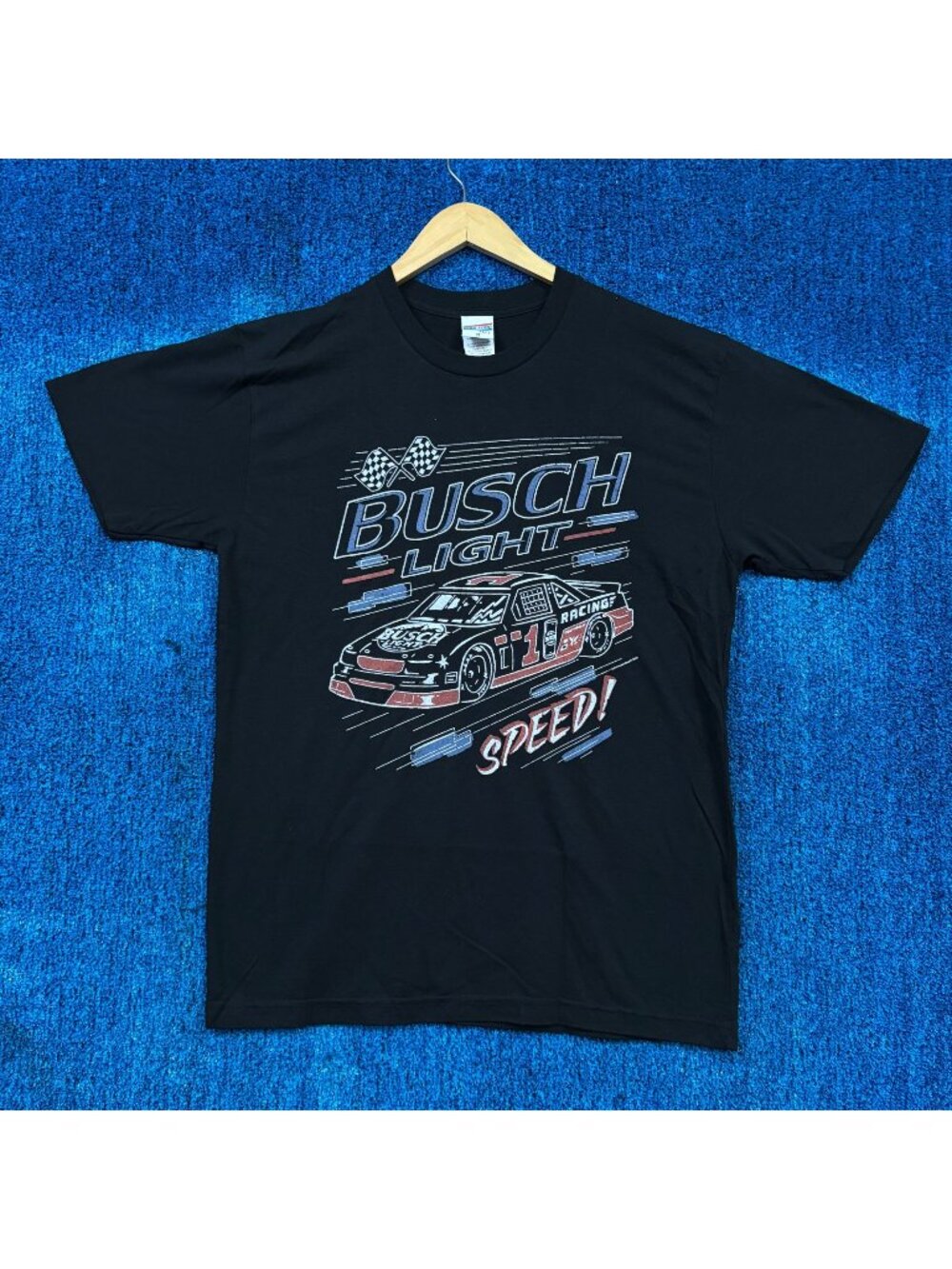 Busch Light Beer Speed Graphic T-Shirt Size Medium